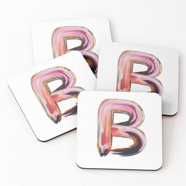 Item preview, “B” brushstroke pinkish/reddish  designed and sold by gsproductsgs.