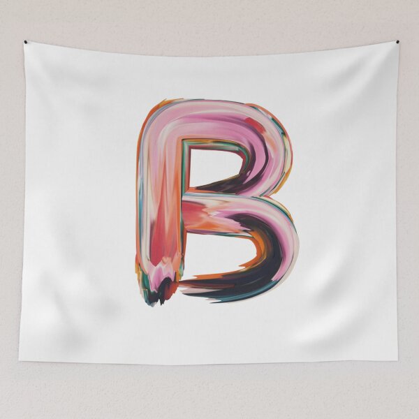 Item preview, “B” brushstroke pinkish/reddish  designed and sold by gsproductsgs.