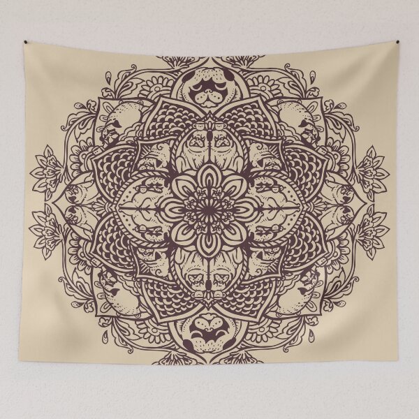 Item preview, Mandala Pug and Coffee designed and sold by Huebucket.