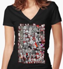 Titans of Horror Women's Fitted V-Neck T-Shirt
