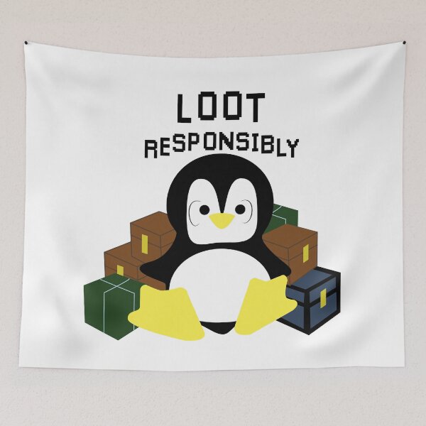 Item preview, Just a penguin trying to get his loot designed and sold by NootopiaLoot.
