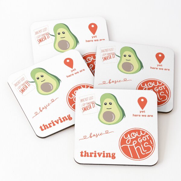 Item preview, Orange Motivational Avocado Bucket List and Meme Sticker Pack designed and sold by The-Goods.