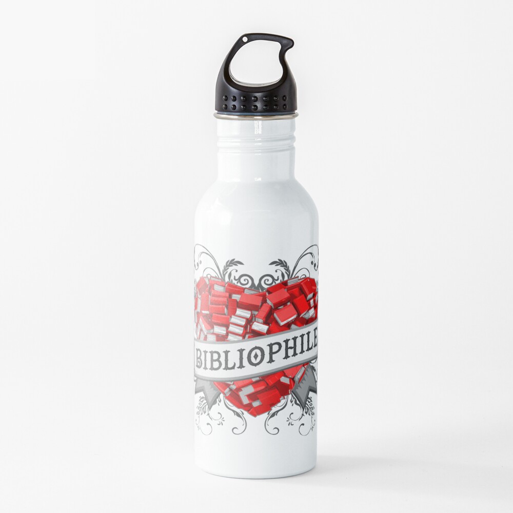 Bibliophile Heart Water Bottle