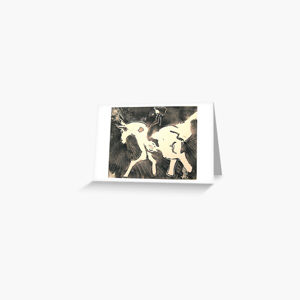 After Shineda's White Horse Greeting Card