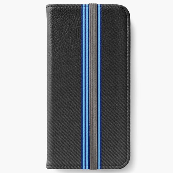 Carbon Fiber Racing Stripes 3 iPhone Wallet