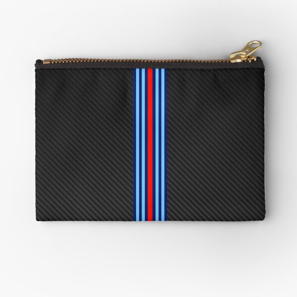 Carbon Fiber Racing Stripes 3 Zipper Pouch