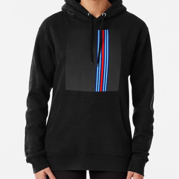 Rayas de fibra de carbono Racing 3 Sudadera con capucha