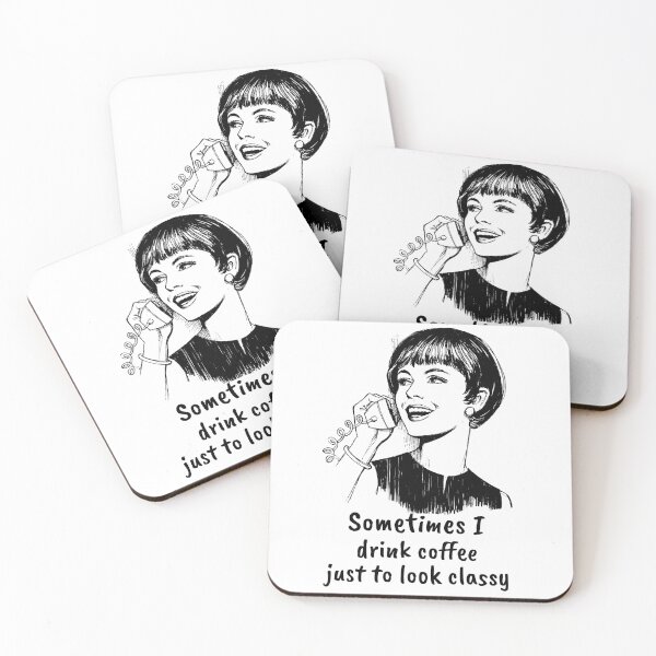 Item preview, Retro Women With Funny Coffee Saying designed and sold by SerenaBliss.