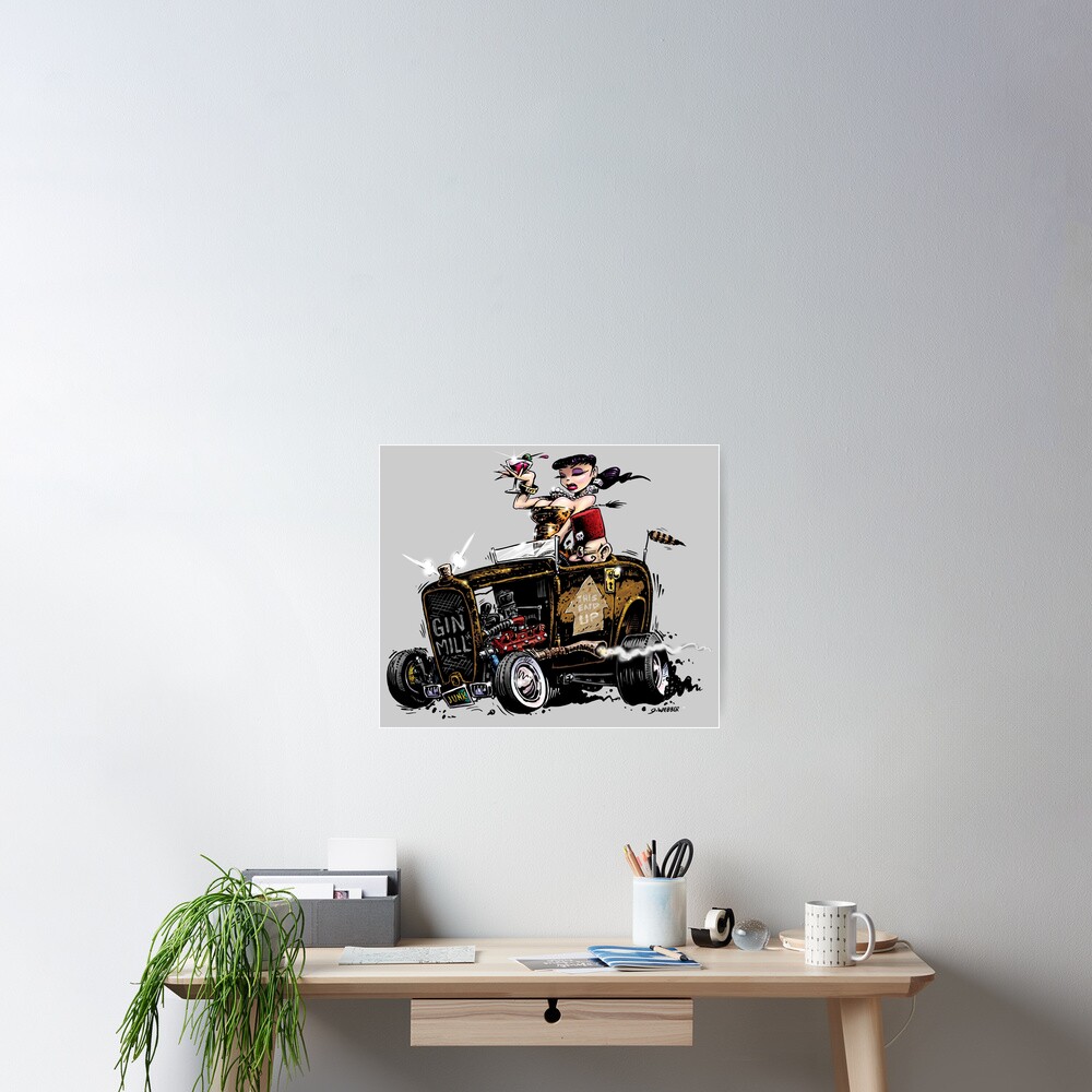 GIN MILL - Hot Rod Poster