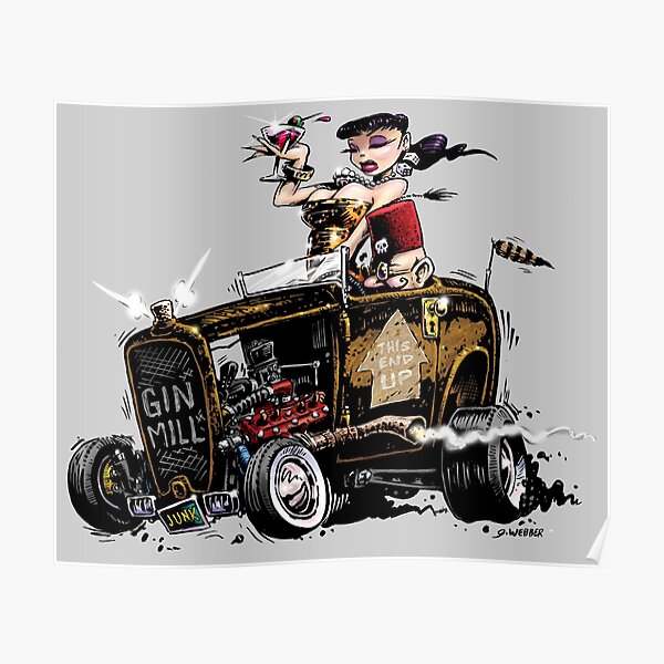 GIN MILL - Hot Rod Poster