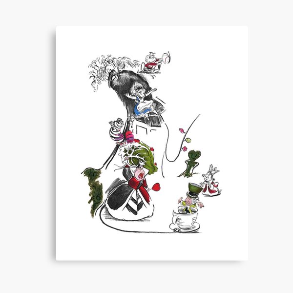 Story Lines - Alice in Wonderland Characters Canvas Print