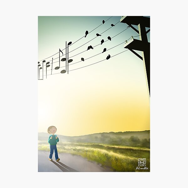 Chant d'oiseaux au matin - Early chanting birds Photographic Print