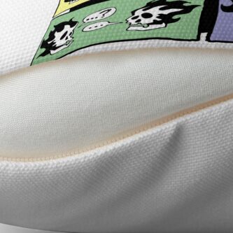 Alternate view of FLAMING SKULLS Throw Pillow