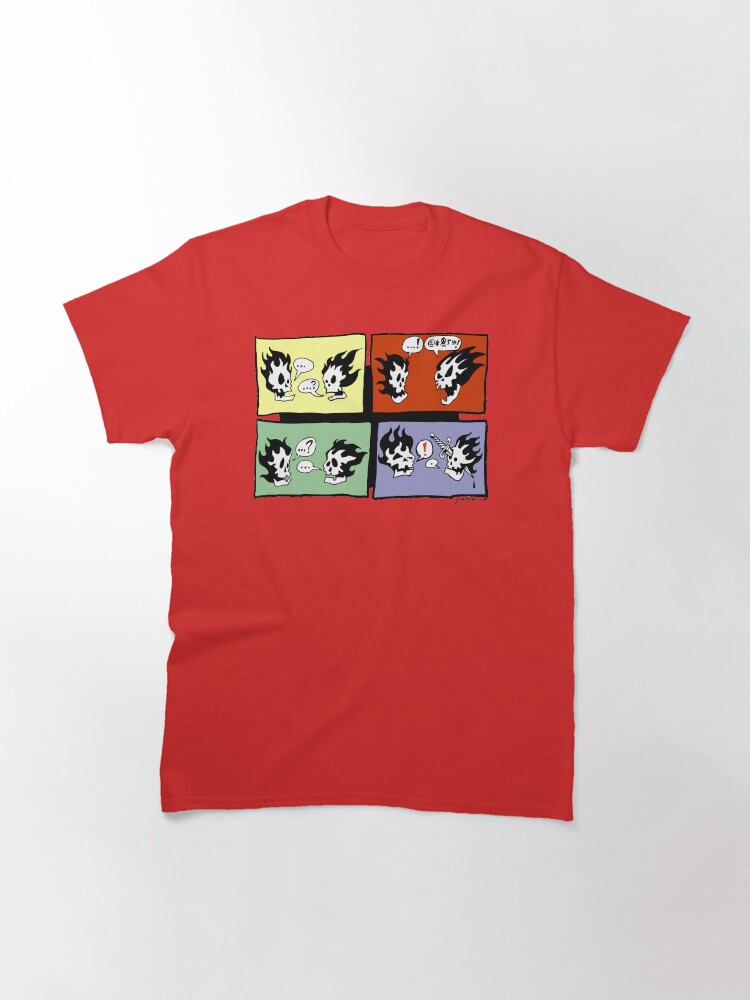 Alternate view of FLAMING SKULLS Classic T-Shirt