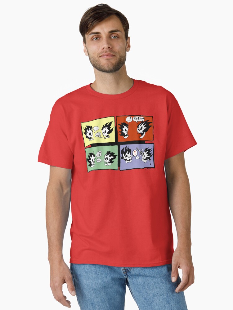 Thumbnail 2 of 7, Classic T-Shirt, FLAMING SKULLS designed and sold by gWebberArts.