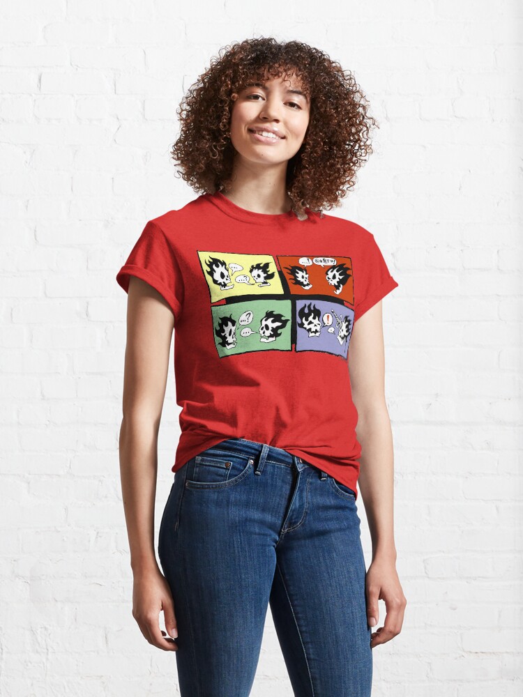Alternate view of FLAMING SKULLS Classic T-Shirt