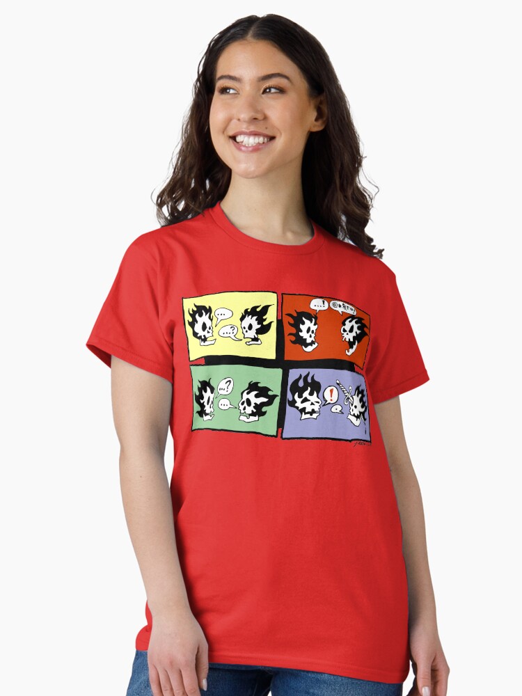 Thumbnail 1 of 7, Classic T-Shirt, FLAMING SKULLS designed and sold by gWebberArts.