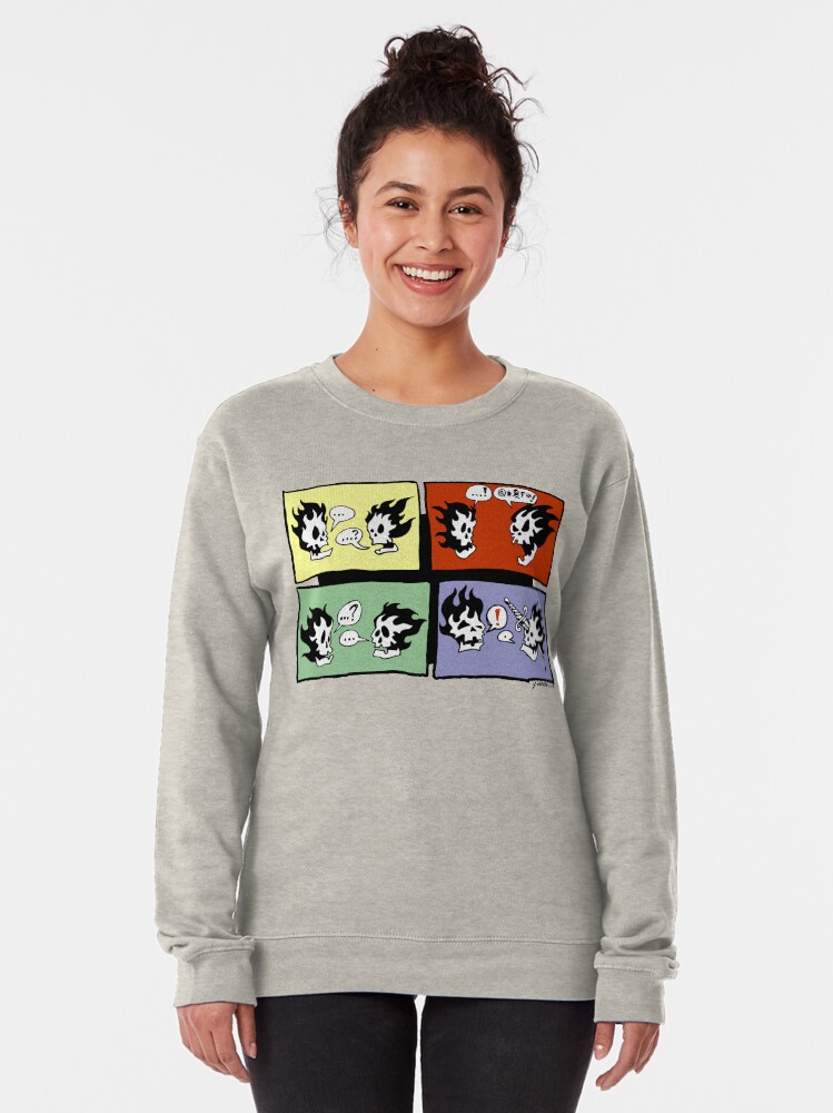 Alternate view of FLAMING SKULLS Pullover Sweatshirt