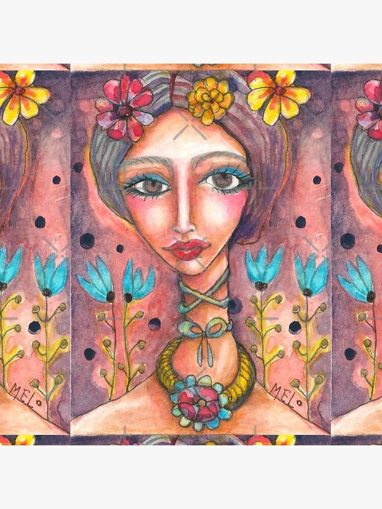 Frida Kahlo & Blue Tulips by meloearth