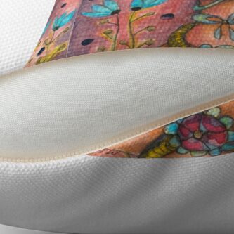Alternate view of Frida Kahlo & Blue Tulips Throw Pillow