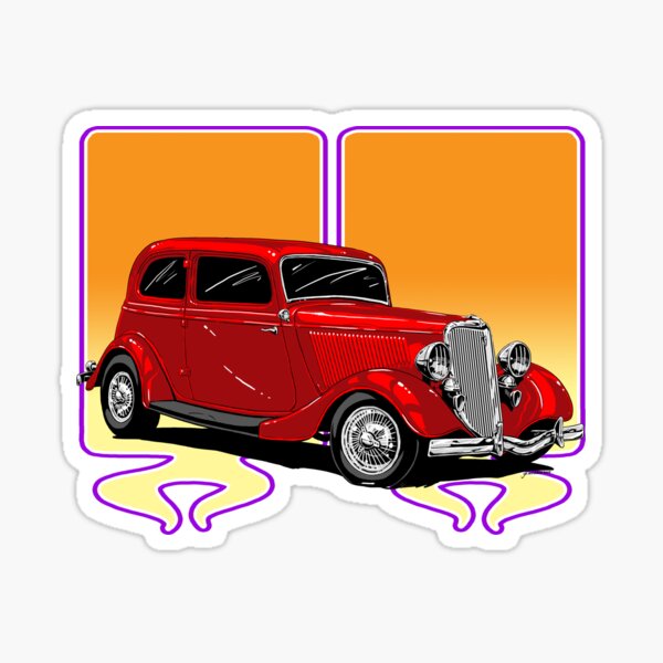 RED HOT ROD Sticker
