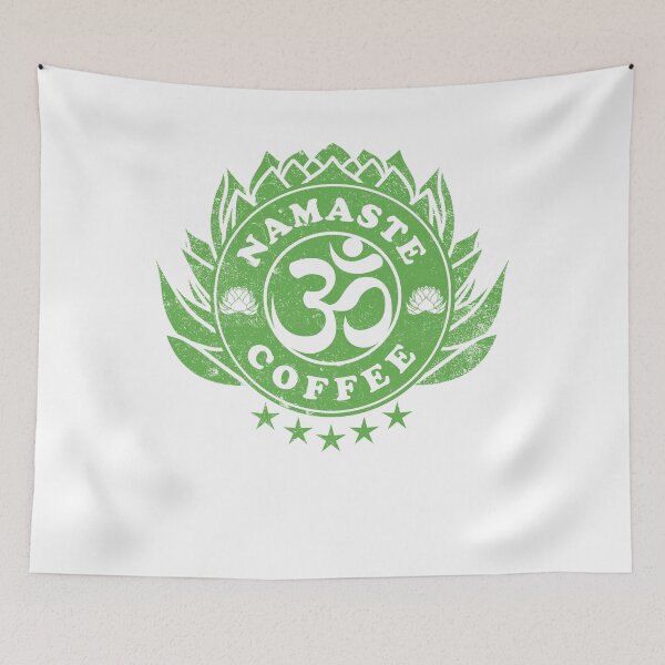 Item preview, Namaste Om and Coffee Logo Design designed and sold by LuminOrb.