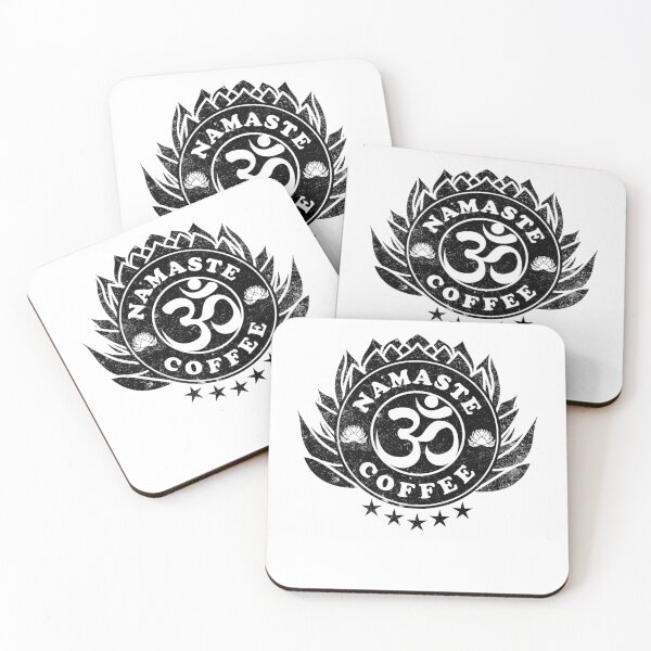 Item preview, Coffee Yoga and Namaste Buddhism Goa Om Symbol designed and sold by LuminOrb.