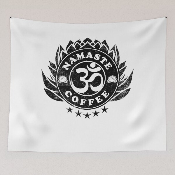 Item preview, Coffee Yoga and Namaste Buddhism Goa Om Symbol designed and sold by LuminOrb.