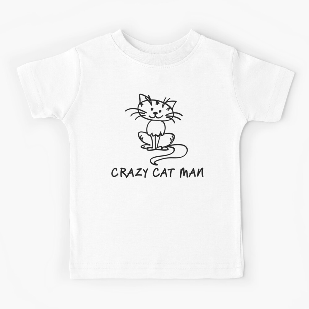 crazy cat man t shirt