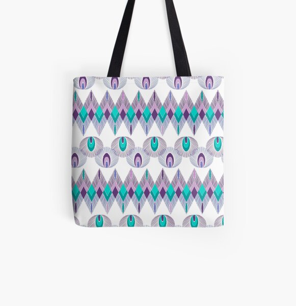 Boho feathers All Over Print Tote Bag