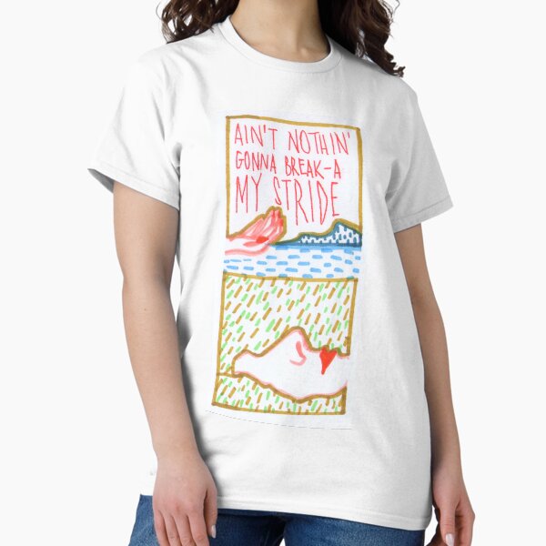 Vista previa del artículo con la obra «Ain't Nothing Gonna Break My Stride 80s album cover naif design», diseñado y vendido por junepillows.