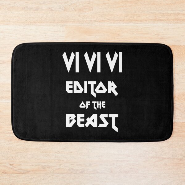 Item preview, VI VI VI Editor of the Beast - Funny White Text Geek Design designed and sold by ramiro.