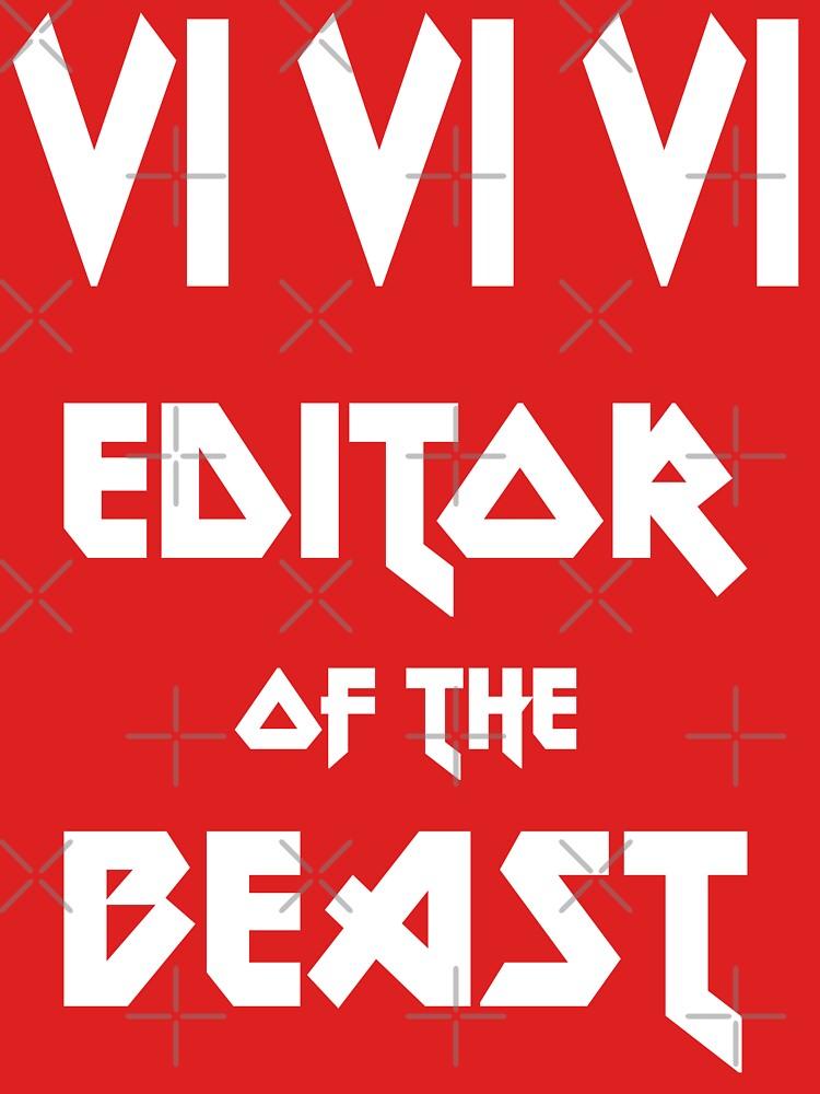 VI VI VI Editor of the Beast - Funny Metal Design for Programmer White Font by ramiro