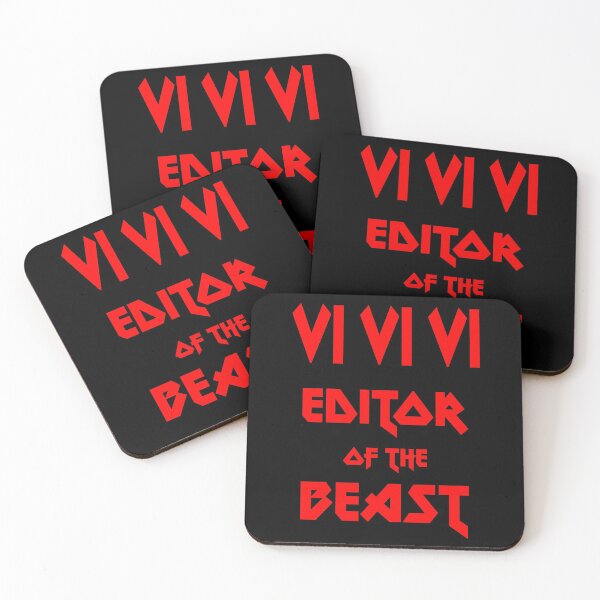 Item preview, VI VI VI Editor of the Beast - Funny Red Text Geek Design designed and sold by ramiro.