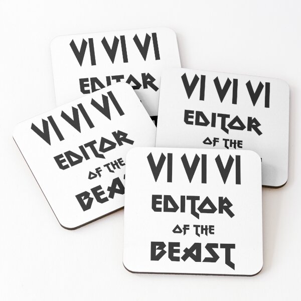 Item preview, VI VI VI Editor of the Beast - Funny Black Text Geek Design designed and sold by ramiro.