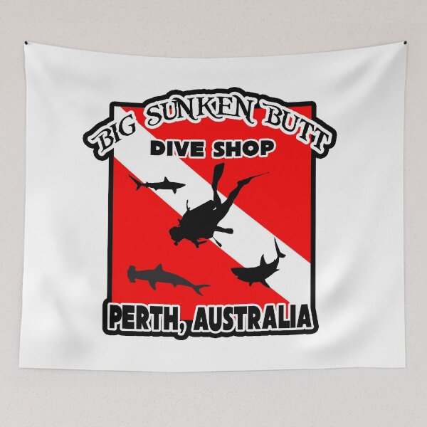 Item preview, Big Sunken Butt Dive Shop designed and sold by ZombeeMunkee.