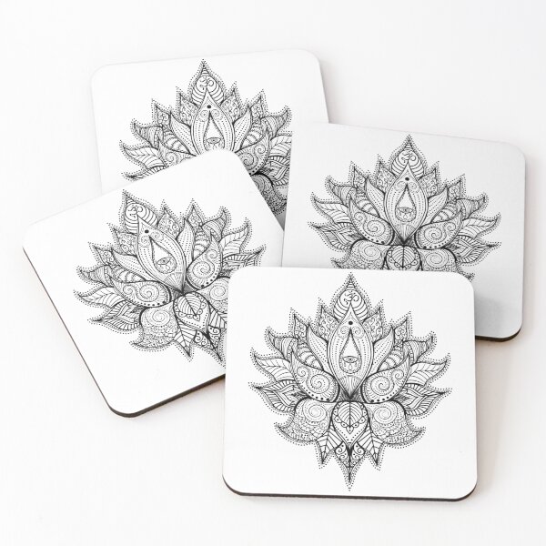 Item preview, Om Yoga Lotus Flower Indian Buddhist Ornaments designed and sold by LuminOrb.