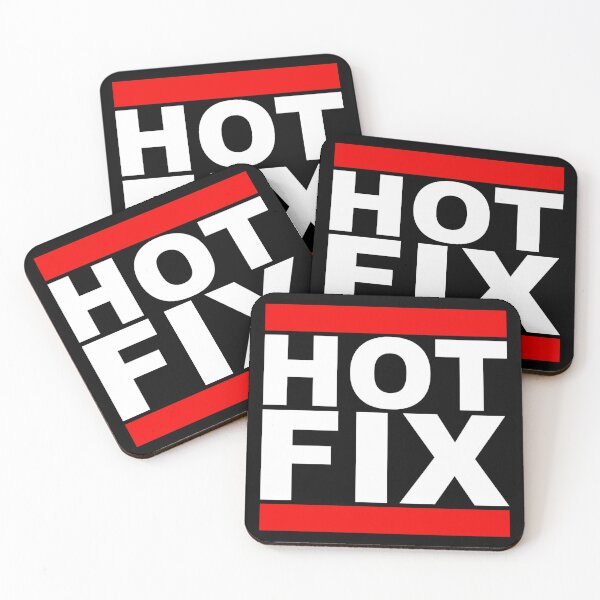 HOT FIX - Parody Design for Programmers Coasters (Set of 4)