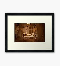 The White Velvet Sofa Framed Print