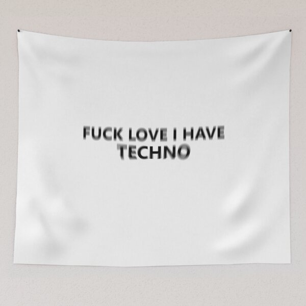 Item preview, Fuck love i have techno Mask, Techno Mask designed and sold by TekknoOutfits.
