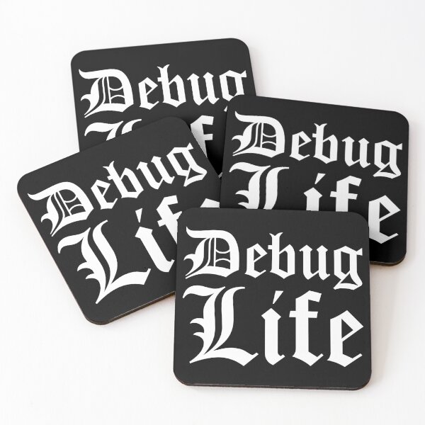 Item preview, Debug Life White Typographic Design for Thug Programmers designed and sold by ramiro.
