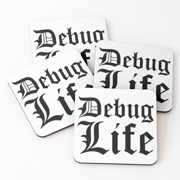 Item preview, Debug Life Black Typographic Design for Thug Programmers designed and sold by ramiro.