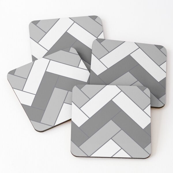 Item preview, Geometric Pattern: Herringbone: Monochrome designed and sold by Red Wolf.