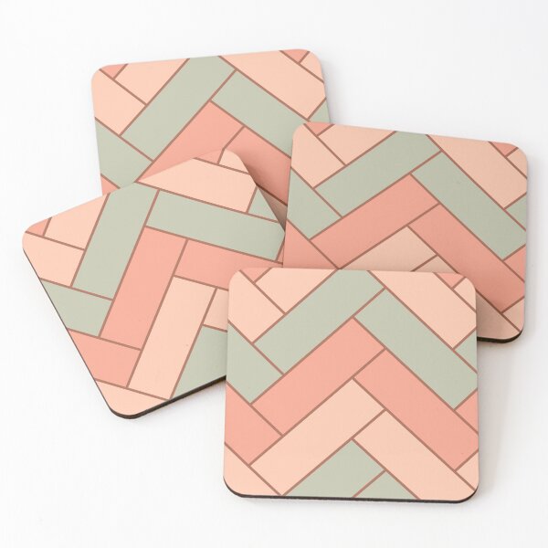 Item preview, Geometric Pattern: Herringbone: Salmon designed and sold by Red Wolf.