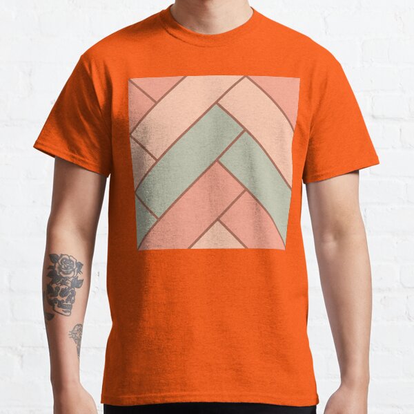 Geometric Pattern: Herringbone: Salmon Classic T-Shirt