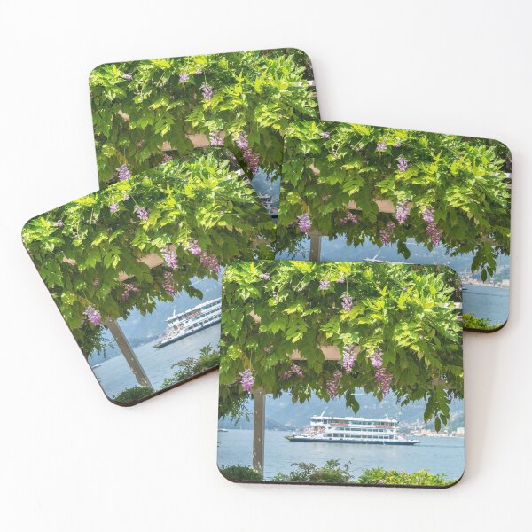 Item preview, Like a Picture in a Picture - Framing the Bellagio Ferry in Blooming Wisteria designed and sold by Georgia Mizuleva.