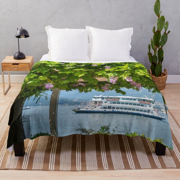 Item preview, Like a Picture in a Picture - Framing the Bellagio Ferry in Blooming Wisteria designed and sold by Georgia Mizuleva.