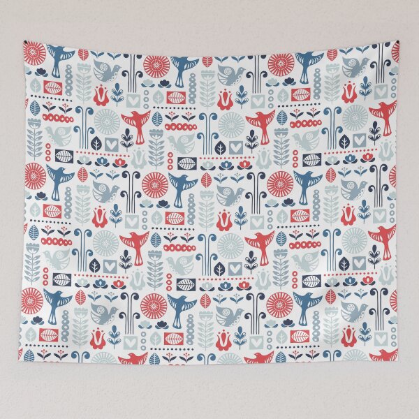 Item preview, Scandi birds (red & blue) designed and sold by movezerb.