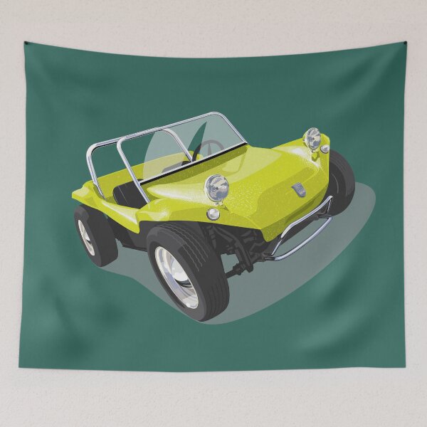 Item preview, Classic Manx beach buggy in lime  designed and sold by candc-retro.