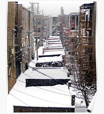 Back Yard Uban Winter Poster